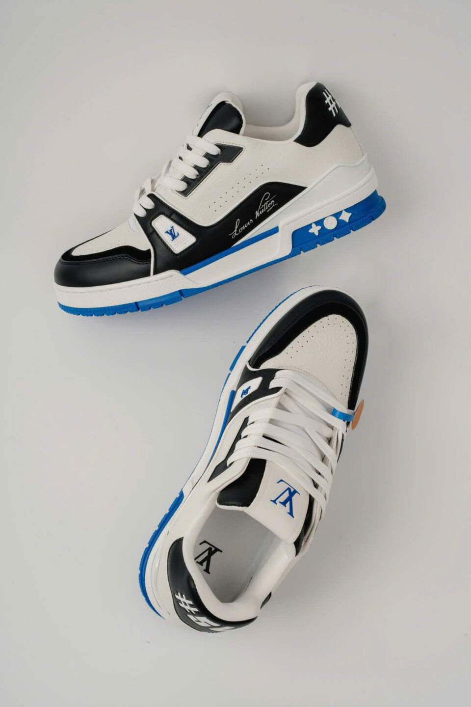 Giày Louis Vuitton LV Trainer #54 White Blue Black Best Quality