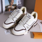 Giày Louis Vuitton LV Trainer #54 Monogram Embossed White Best Quality