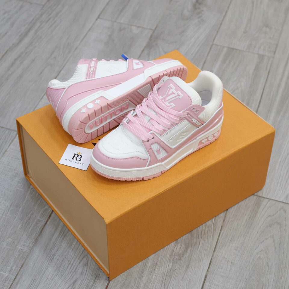 Giày Louis Vuitton Lv Trainer Monogram Pink Best Quality