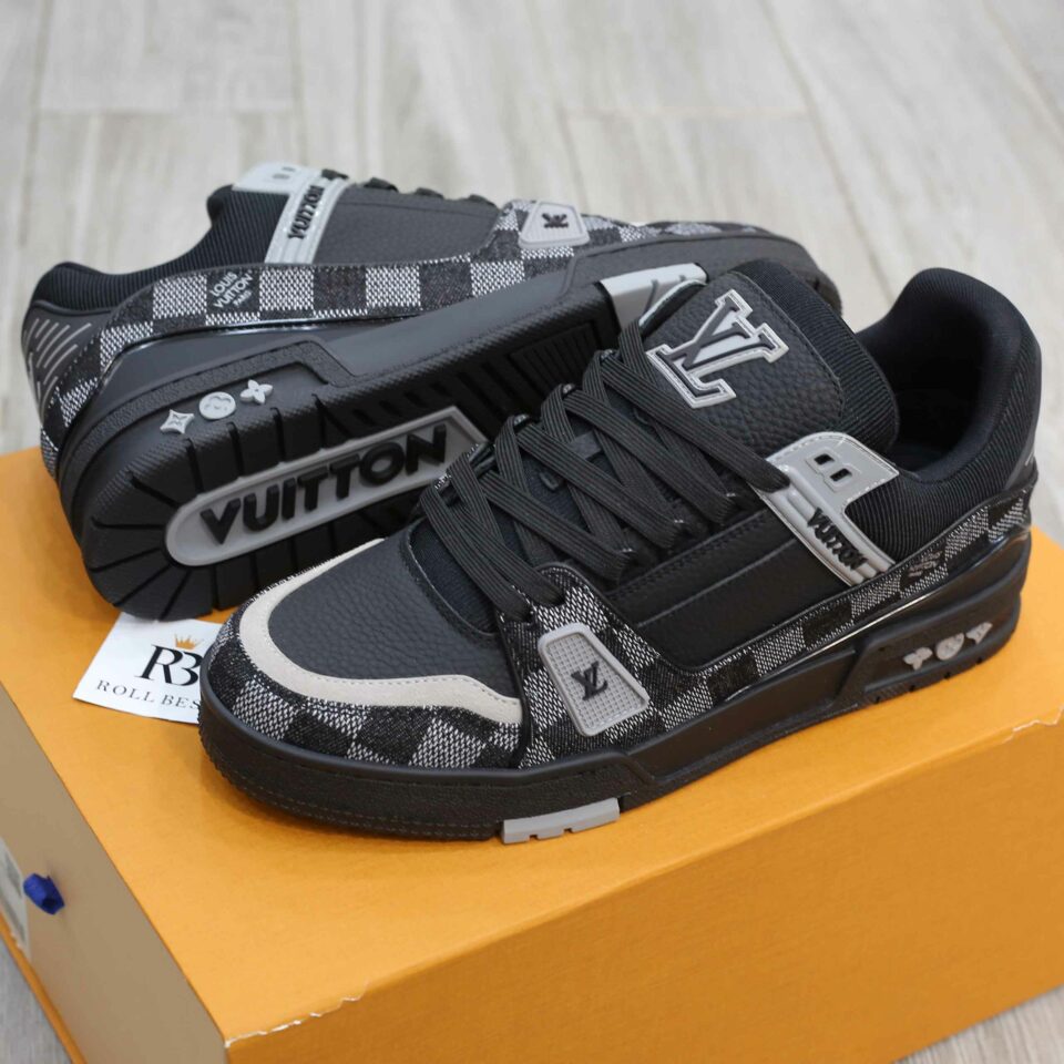 Giày Louis Vuitton LV Trainer Damier Denim Black Best Quality