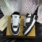 Giày Louis Vuitton LV Trainer Maxi Monogram Denim Black Best Quality