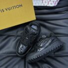Giày Louis Vuitton LV Trainer Alligator Crocodile Black Best Quality