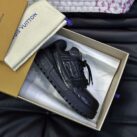 Giày Louis Vuitton LV Trainer Alligator Crocodile Black Best Quality