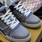 Giày Louis Vuitton LV Trainer Vintage Effect Blue Best Quality