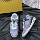 Giày Louis Vuitton LV Trainer Vintage Effect Blue Best Quality